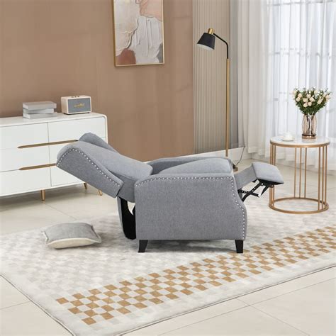 Modern Comfortable Upholstered Leisure Chair Recliner Chair Grey On