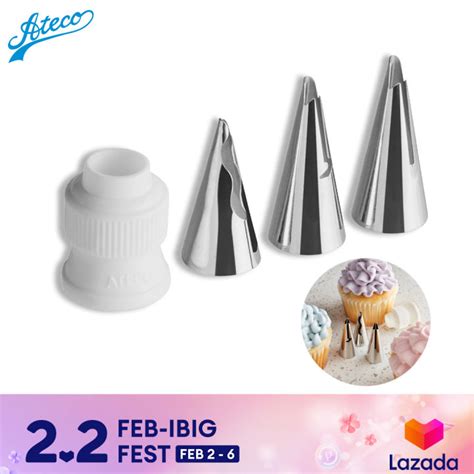 Ateco Stainless Steel Ruffle Piping Tip Decorating Set Lazada Ph