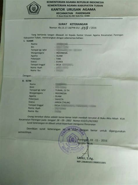 Detail Surat Keterangan Nikah Dari Kua Koleksi Nomer 23