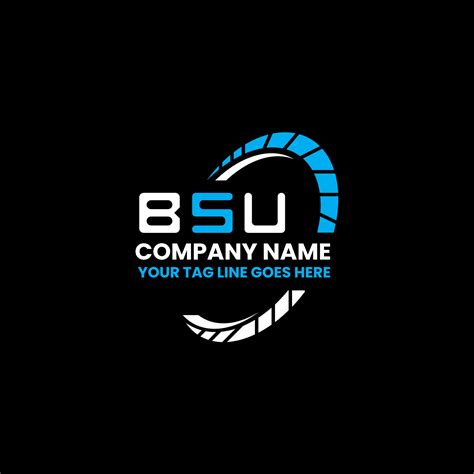 BSU letter logo creative design with vector graphic, BSU simple and