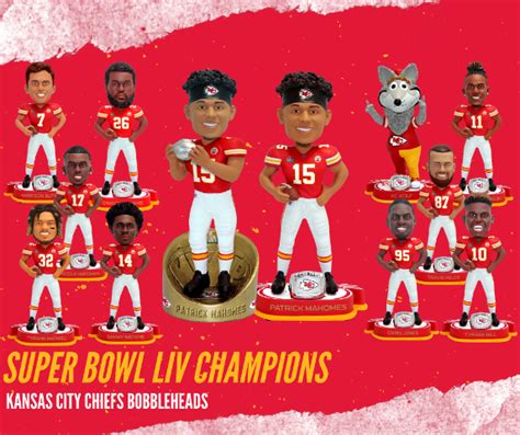 Kansas City Chiefs Super Bowl LIV Champions Bobbleheads Unveiled