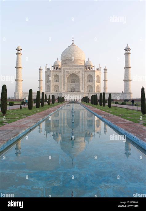 taj mahal white marble mausoleum agra india  unesco world heritage