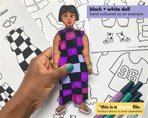 Black Paper Dolls Printable Paper Dolls Black Girl Magic - Etsy