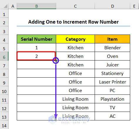 How To Increment The Row Number In Excel Sale Online