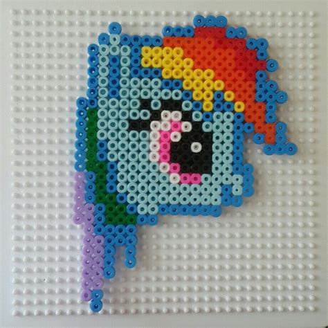 Hama Beads My Little Pony Rainbow Dash Perler Patterns Plastic