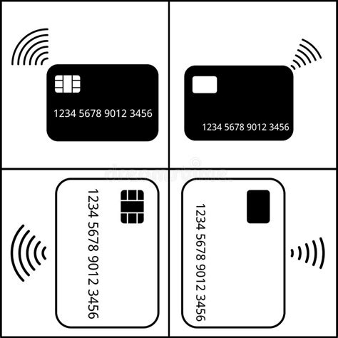 Contactless Card Icon And Credit Card Symbol Cashless Purchases Design