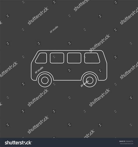 Van Outline Vector Icon Contour Line Stock Vector (Royalty Free) 556646731