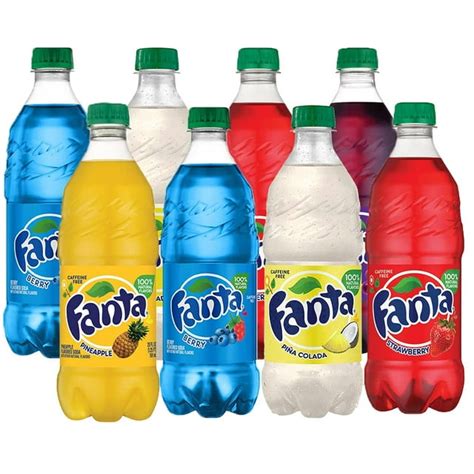 Fanta Orange Soda Berry Grape Strawberry Pina Colada Pineapple