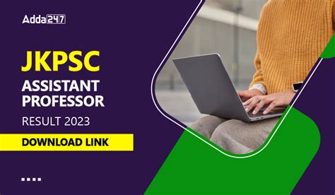 Jkpsc Assistant Professor Result 2023 Released Download Link Result Date