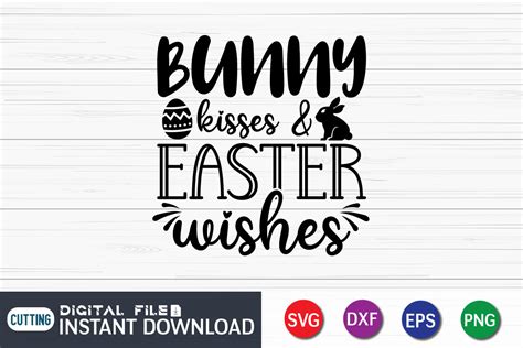 Bunny Kisses And Easter Wishes SVG Graphic By FunnySVGCrafts Creative