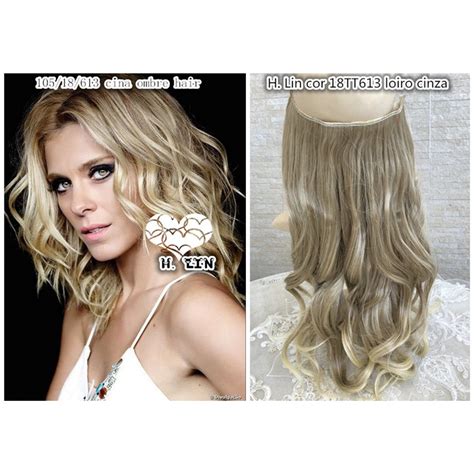 Aplique M Gico Cabelo Fio Invis Vel Tiara Cor Tt Ondulado Loiro