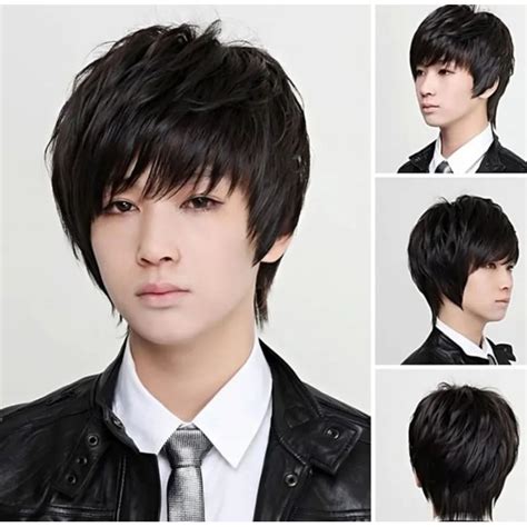 Jual Full Wig Korea Rambut Palsu Cowok Satu Kepala Wig Cowok Cm Wig