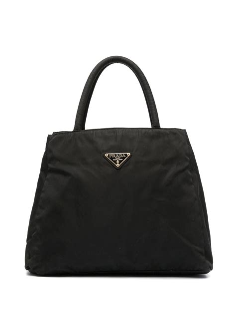 Prada Pre Owned S Triangle Logo Handbag Farfetch