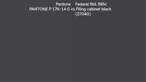 Pantone P 179 14 C Vs Federal Std 595c Filing Cabinet Black 27040