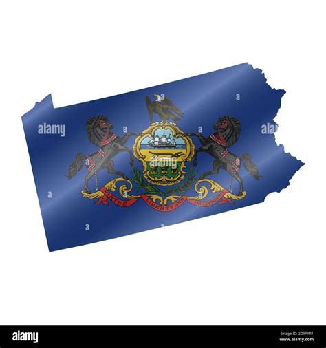 Pennsylvania Flag Map