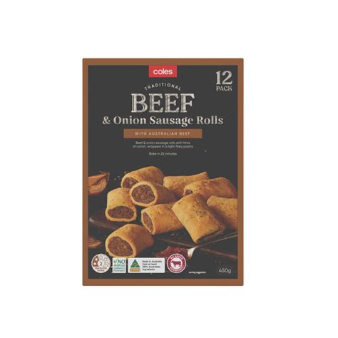 Calories In Coles Beef Onion Party Sausage Roll Calcount