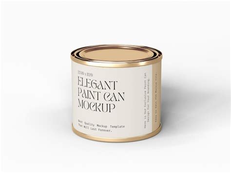 Premium Psd Matallic Paint Tin Can Mockup