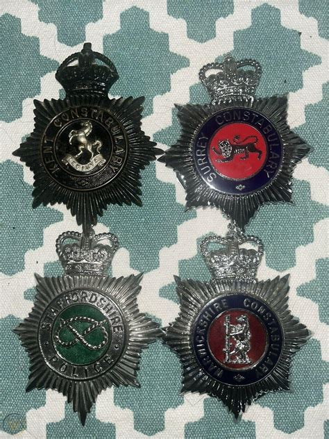 Vintage British Police Helmet Badges | #3926014041