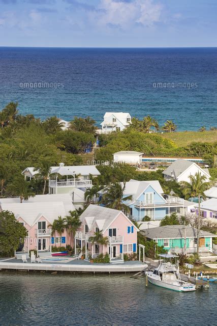 Bahamas Abaco Islands Elbow Cay Hope Town View Of Harbour