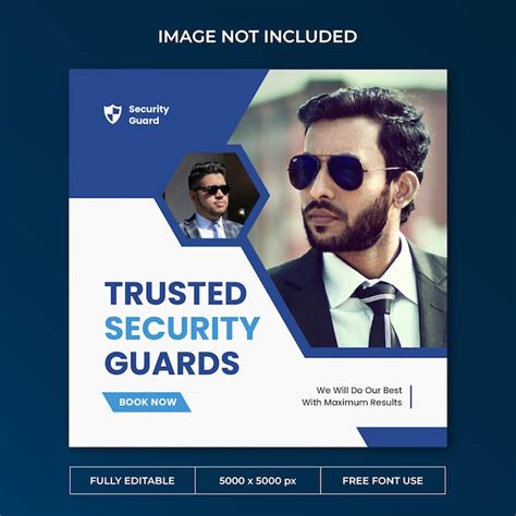 Premium PSD Security Guard Instagram Post Psd Template