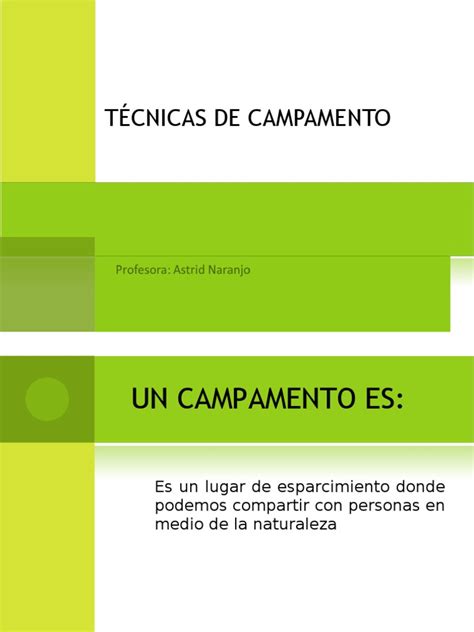 Técnicas De Campamento