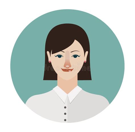 Female Avatar Icon In Flat Style Female User Icon Cartoon Woman