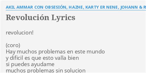 REVOLUCIÓN LYRICS by AKIL AMMAR CON OBSESIÓN HAZHE KARTY ER NENE