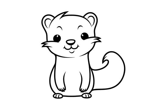 Mink Coloring Page For Animal Lovers - Coloring Page