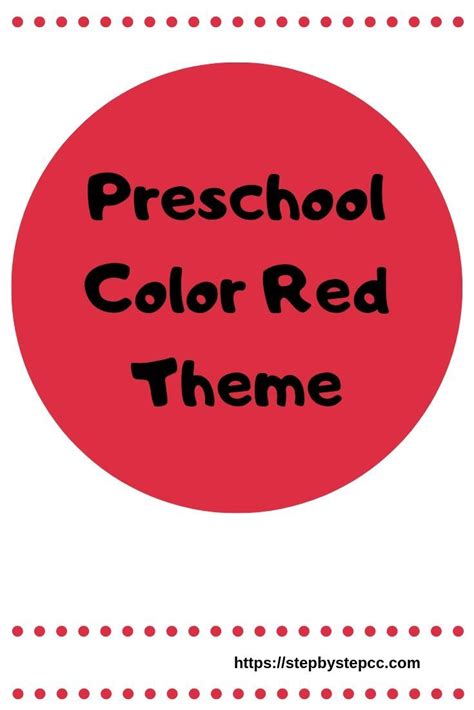 Exploring The Vibrant World Of Red In Preschool