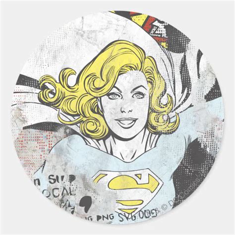 Supergirl Comic Capers 3 Classic Round Sticker Zazzle