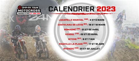 D Couvrez Le Calendrier Du Championnat De France Mxtour