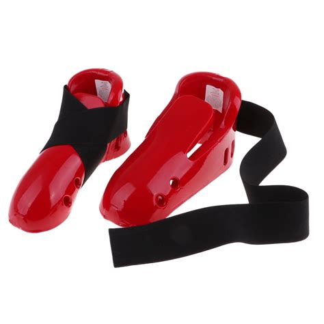 Kids Taekwondo Foot Guard Karate Sparring Foot Gear Sparring Shoes Red