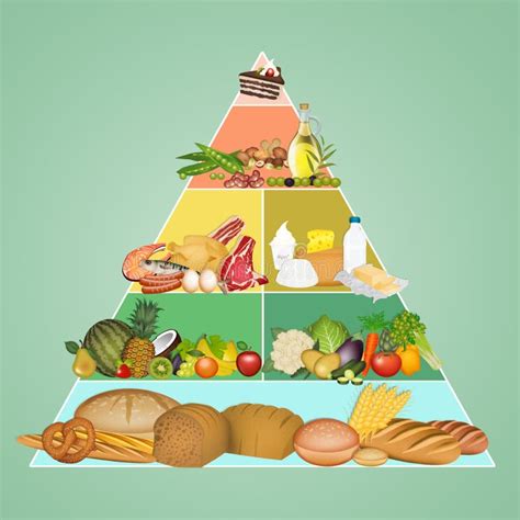 The Food Pyramid Stock Illustration Illustration Of Nature 129413216