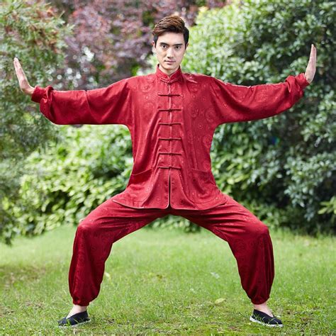 2017 Traditional Chinese Clothing Men Kung Fu Clothing Silk Taiji