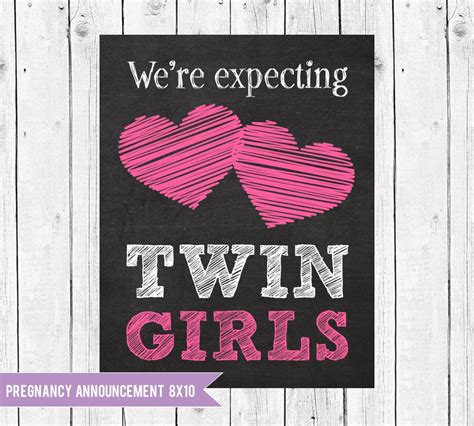 Expecting Twin Girls Pregnancy Announcement Twin Girls