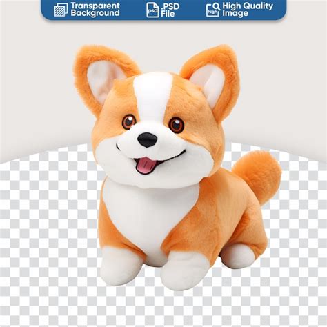 Premium Psd Cute Corgi Dog Plush Stuffed Animal Toys