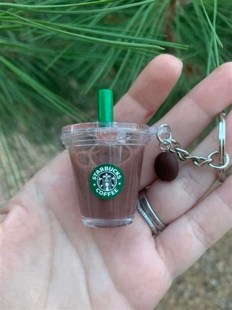 Starbucks Mocha Iced Coffee Shaker Keychain Etsy