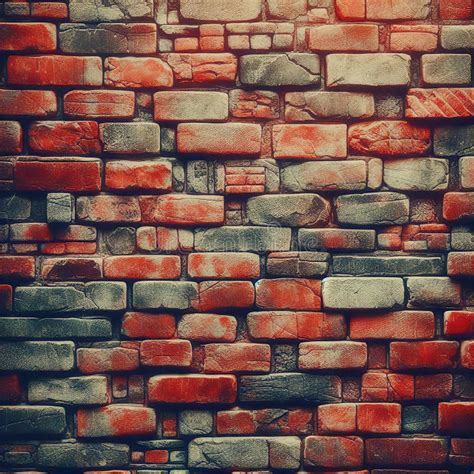 Vintage Bricks Wall Background Clay Bricks Wall Background Stock