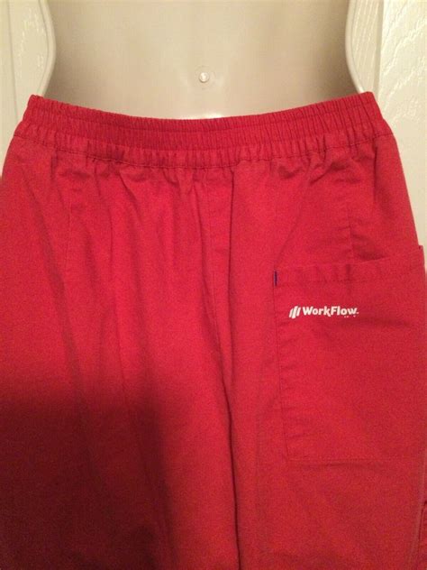 Landau scrubs pants, Ladies Small, red, straight leg - Gem