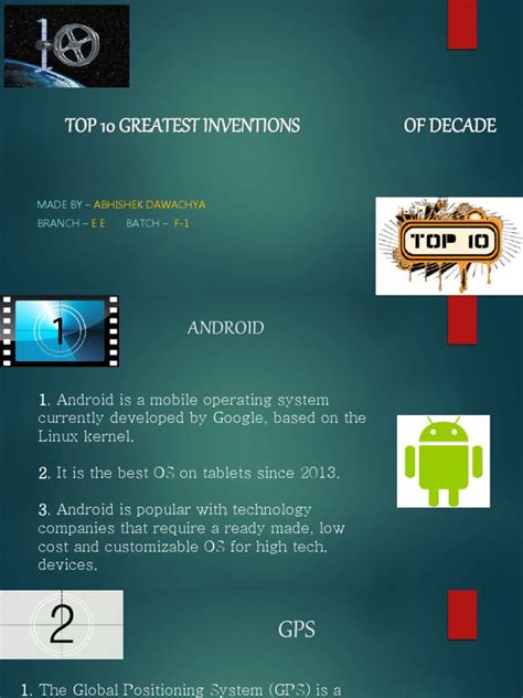 Top 10 Greatest Inventions Of Decade Pdf I Phone I Pad