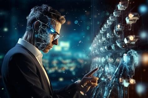 Hombre Que Utiliza Herramientas Tecnolog A De Inteligencia Artificial