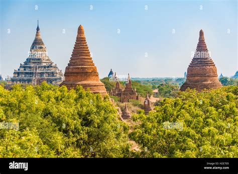 temples  bagan myanmar  res stock photography  images alamy