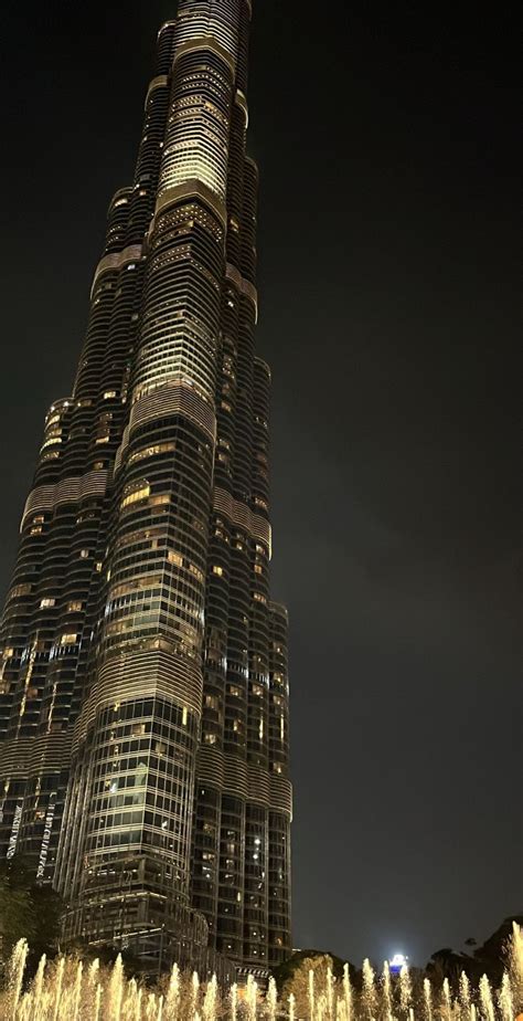 Dubai Architecture The Burj Building At Night