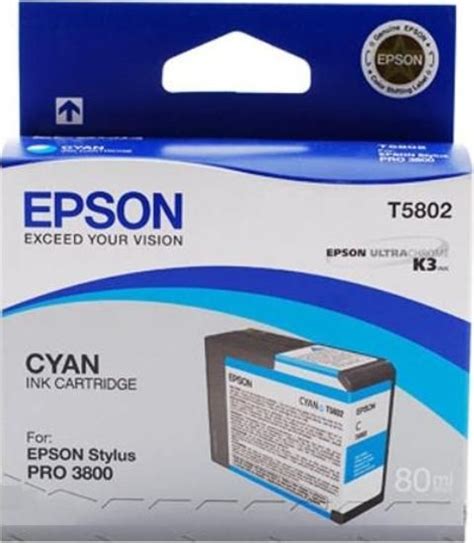 Epson T580200 Print Cartridge Ink Jet Printing Technology Cyan Color