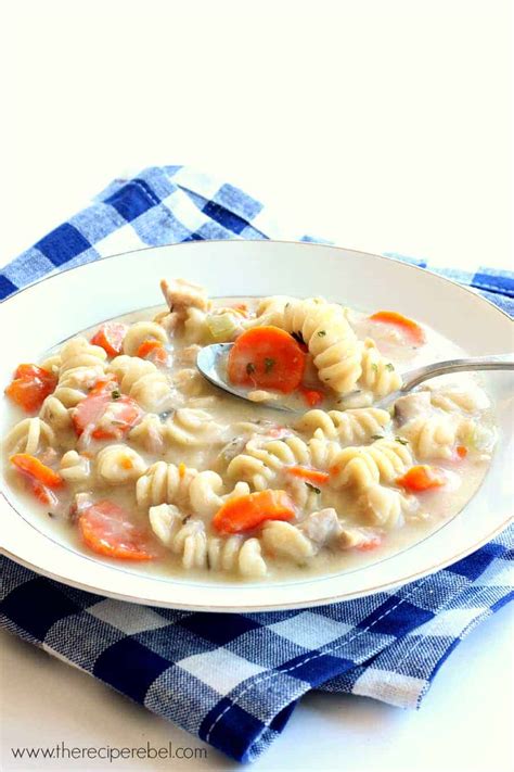 Easy Slow Cooker Creamy Chicken Noodle Soup The Recipe Rebel