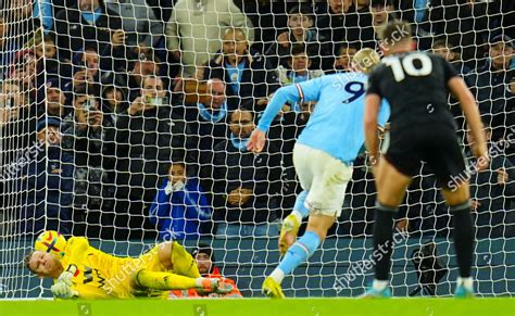 Erling Haaland Manchester City Scores Goal Editorial Stock Photo ...