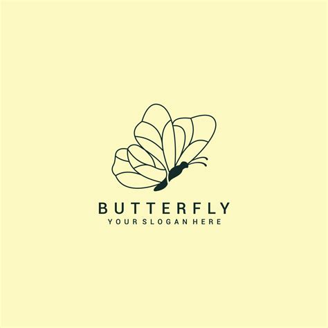 Butterfly Logo Design Icon Vector 17344125 Vector Art At Vecteezy