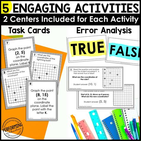 5th Grade Math Centers Coordinate Grids 10 Graphing Centers