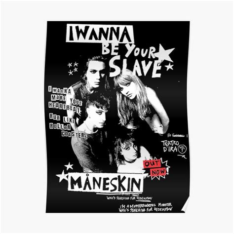 I Wanna Be Your Slave Maneskin Poster Rb1810 Maneskin Store