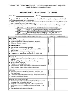 Fillable Online Cgc Maricopa Interviewing And Counseling Checklist